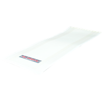 White Kookaburra Armourtec Sheet with red and blue logo, rectangular shape, slightly curved edges.