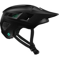 Matte black Lazer Coyote KinetiCore helmet, small size, with angular vents, adjustable straps, and sleek aerodynamic design.