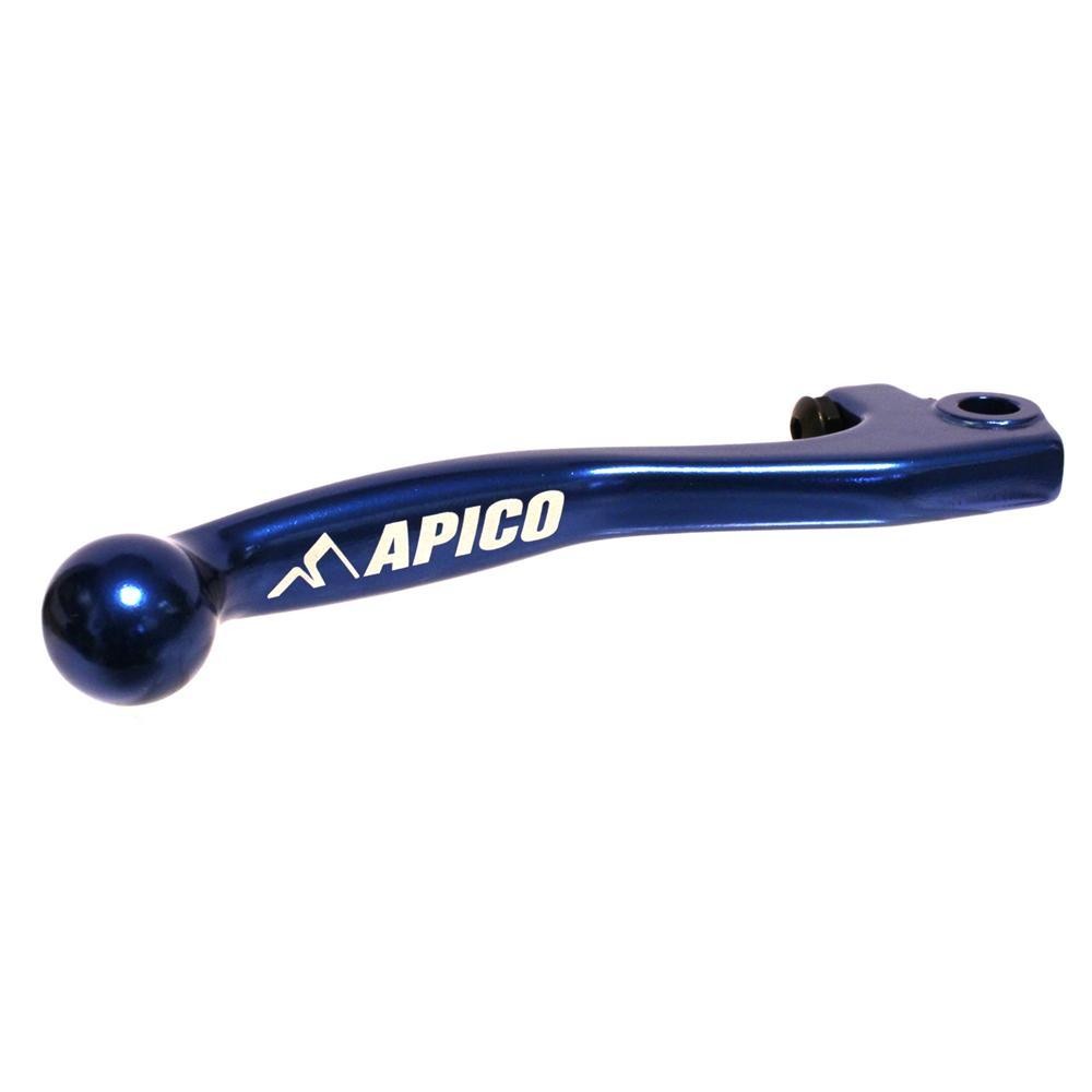 Apico Elite Brake Lever in blue, featuring a sleek design with a rounded end, designed for Honda CRF models from 2002-2026, made from durable material for enhanced performance.