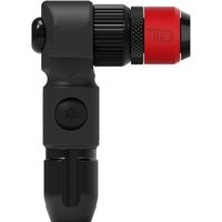 Black and red Lezyne ABS Pro Clik Chuck with a right-angle design and textured grip.