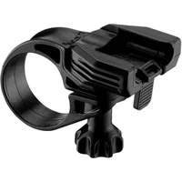Black Lezyne Composite Matrix LED handlebar mount with adjustable clamp and textured grip knob.