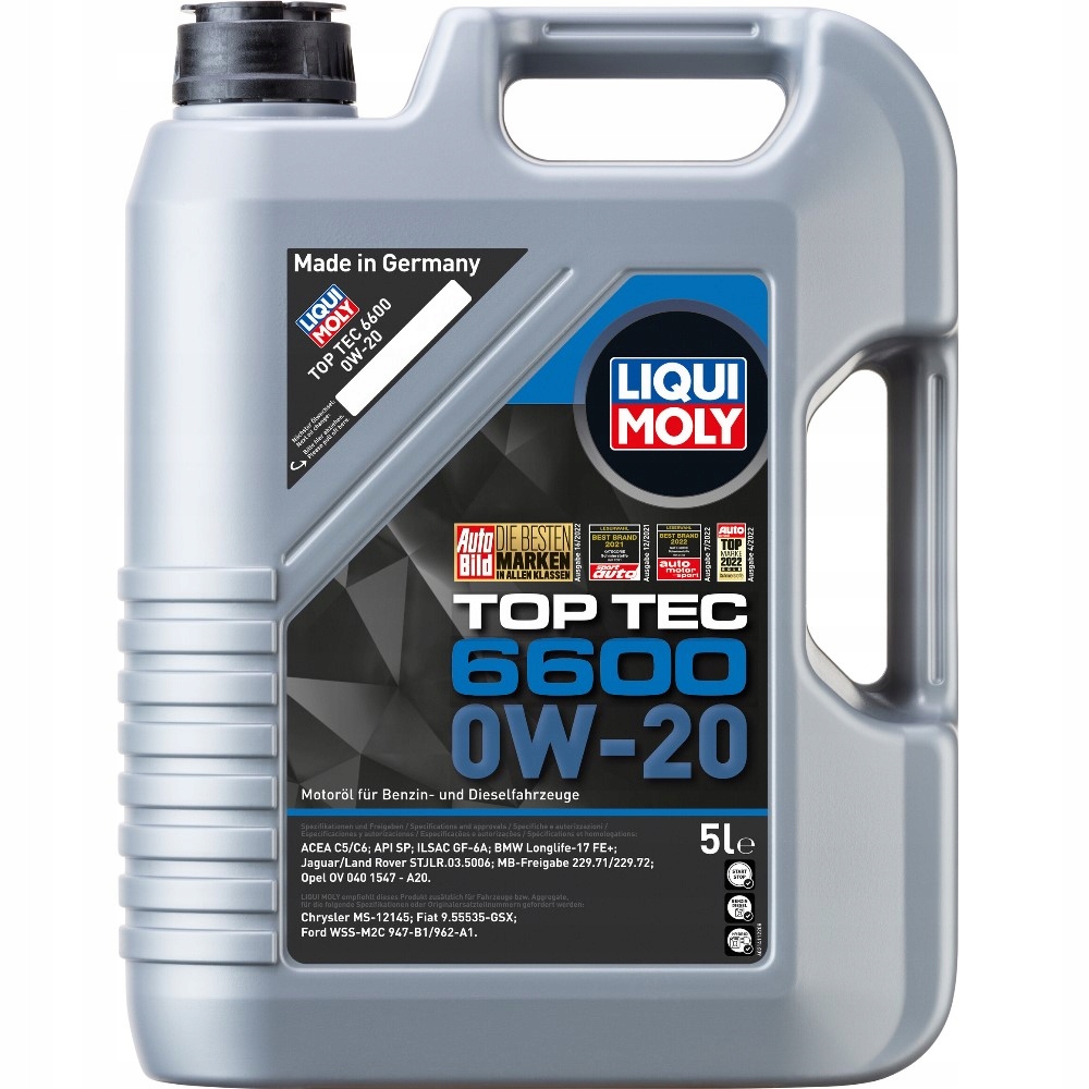 Liqui Moly LIQUI MOLY 21411 Engine Oil Top Tec 6600 0W-20 Capacity: 5l