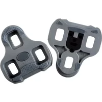 Grey Look Keo Bi-Material Carbon Cleat with textured surface, three-hole design, and black accents.