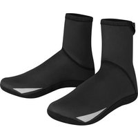 Black Madison Element neoprene open sole overshoes with reflective accents and reinforced toe and heel areas.