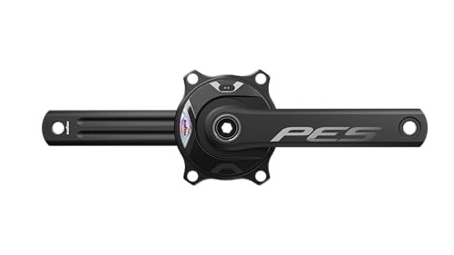 Magene PES P515 power meter crank set in sleek black, featuring a modern design with a prominent PES logo, 165mm length, and integrated power measurement technology.