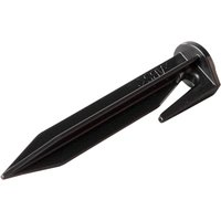 Black Makita boundary peg for RM350D robotic lawnmower, pointed tip, flat top, and side hook for secure placement.
