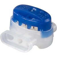 Makita terminal block with blue cap and translucent base for RM350D robotic lawnmower.