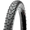 Black Maxxis Forekaster 29 x 2.40 WT tyre featuring a dual compound design, 60 TPI, and a knobby tread pattern for enhanced grip, suitable for tubeless setups.