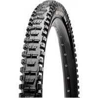 Maxxis Minion DHR II 27.5" MTB tyre, black with aggressive tread pattern, folding design, and tubeless ready feature.