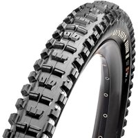 Black Maxxis Minion DHR II tyre, 27.5-inch, folding, with aggressive tread pattern and EXO sidewall protection.