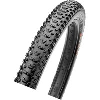 Black Maxxis Rekon 29-inch folding bike tyre with knobby tread pattern and EXO sidewall protection.