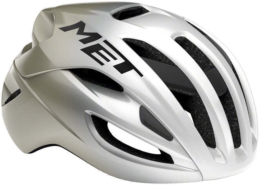 Silver and grey MET Rivale MIPS road helmet, size S (52-56cm), featuring aerodynamic design, multiple vents, and a sleek finish with the MET logo prominently displayed.