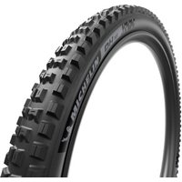 Michelin DH16 29" x 2.40" bike tyre with aggressive tread pattern and black sidewall, ideal for racing.