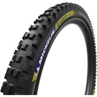 Black Michelin E-Wild Racing Line front tyre 29" x 2.40" with knobby tread and yellow sidewall accents.
