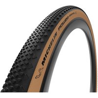 Michelin Power Gravel TLR Tyre, Classic 650 x 50, black tread with tan sidewalls, knobby texture for grip