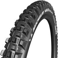 Black Michelin Wild Enduro Front 29" MTB tyre with aggressive tread pattern and white sidewall branding.