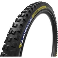 Black Michelin Wild Enduro MS Racing Line 29" tyre with knobby tread and yellow sidewall accents.