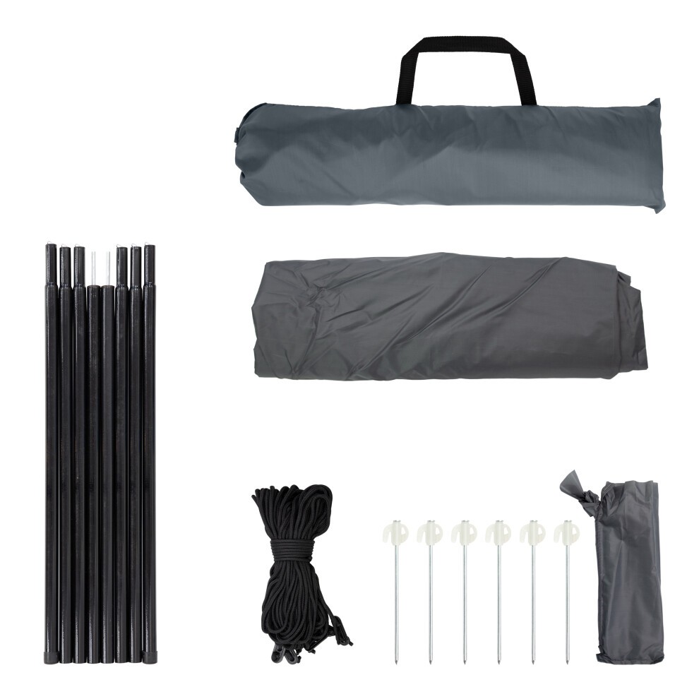 Milestone Camping Multifunctional Camping Tarp Shelter Grey - image 2