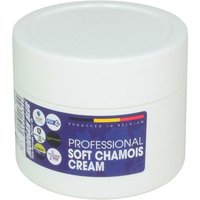 White tub of Morgan Blue Soft Chamois Cream 200ml with blue label and multicolored text.