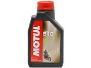 Black plastic bottle of MOTUL 104028 engine oil, featuring a red cap, 1-liter capacity, and a label with the brand name and a motorcycle graphic.