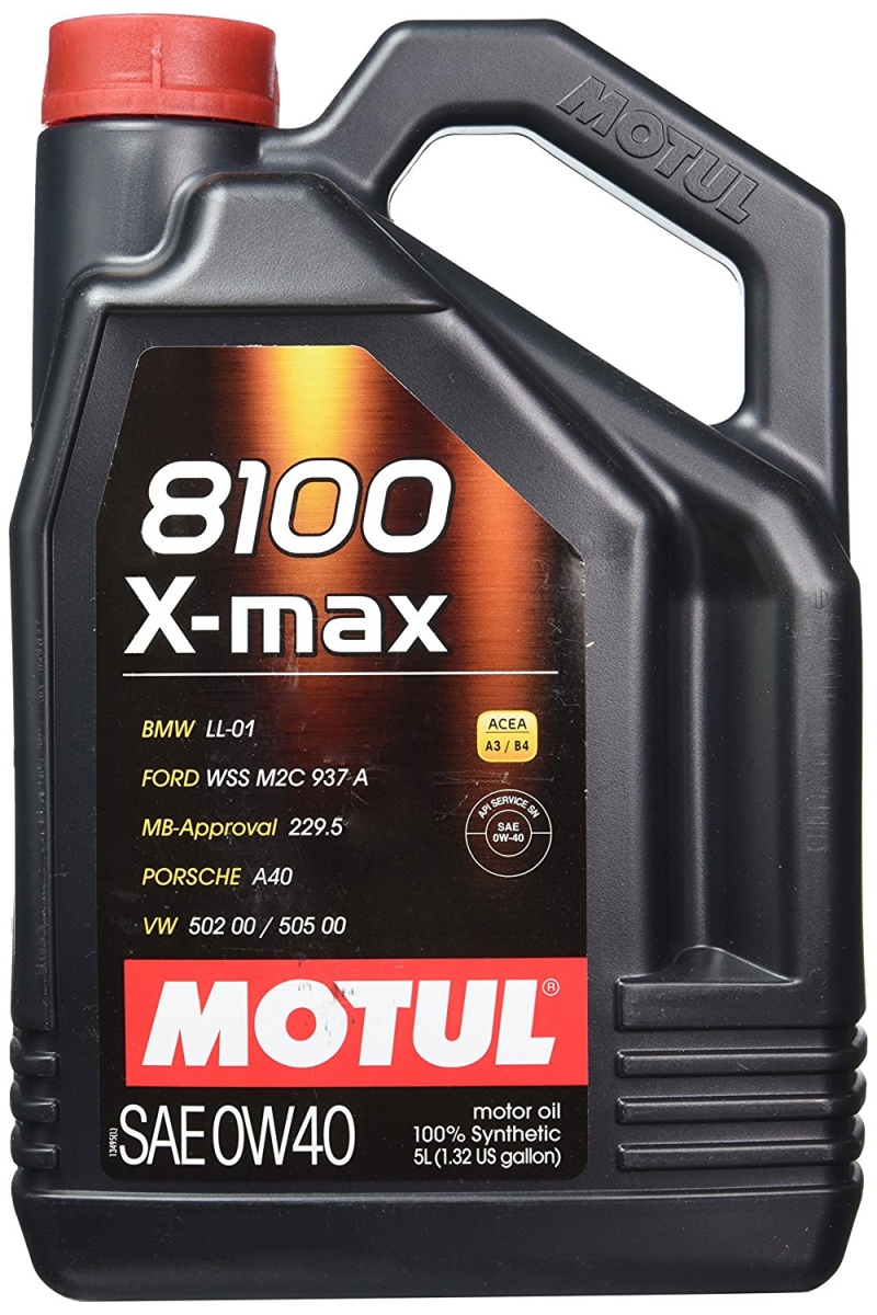 Motul Motul 8100 X-Max High Performance Full Synthetic Motor Oil 0W-40  5 Qt