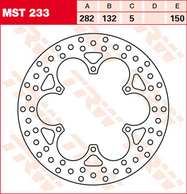TRW TRW MST233 Brake Disc Rigid Brake Disc