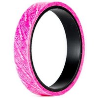 Pink Muc-Off 10m Roll Rim Tape with zigzag pattern and black inner surface