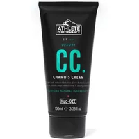 Black tube of Mucoff Luxury Chamois Cream, 100ml, with teal and white text and logo on the front.