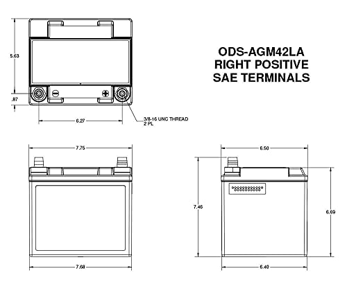 Odyssey Extreme Power & Motorsports (ODS) AGM Battery - ODS-AGM42LA - image 2