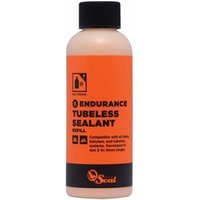 Orange Seal Endurance Sealant Refill bottle with orange label, black text, and black cap.