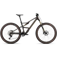 Black Orbea Occam SL M10 mountain bike, full suspension, 2024 model, with large wheels and sleek frame design.