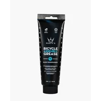 Black tube of Peaty's Bicycle Assembly Grease 100g with white text and crown logo.