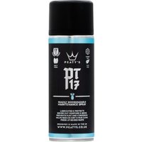 Peatys PT17 General Maintenance Spray 400ml, black aerosol can with blue accents and white text.