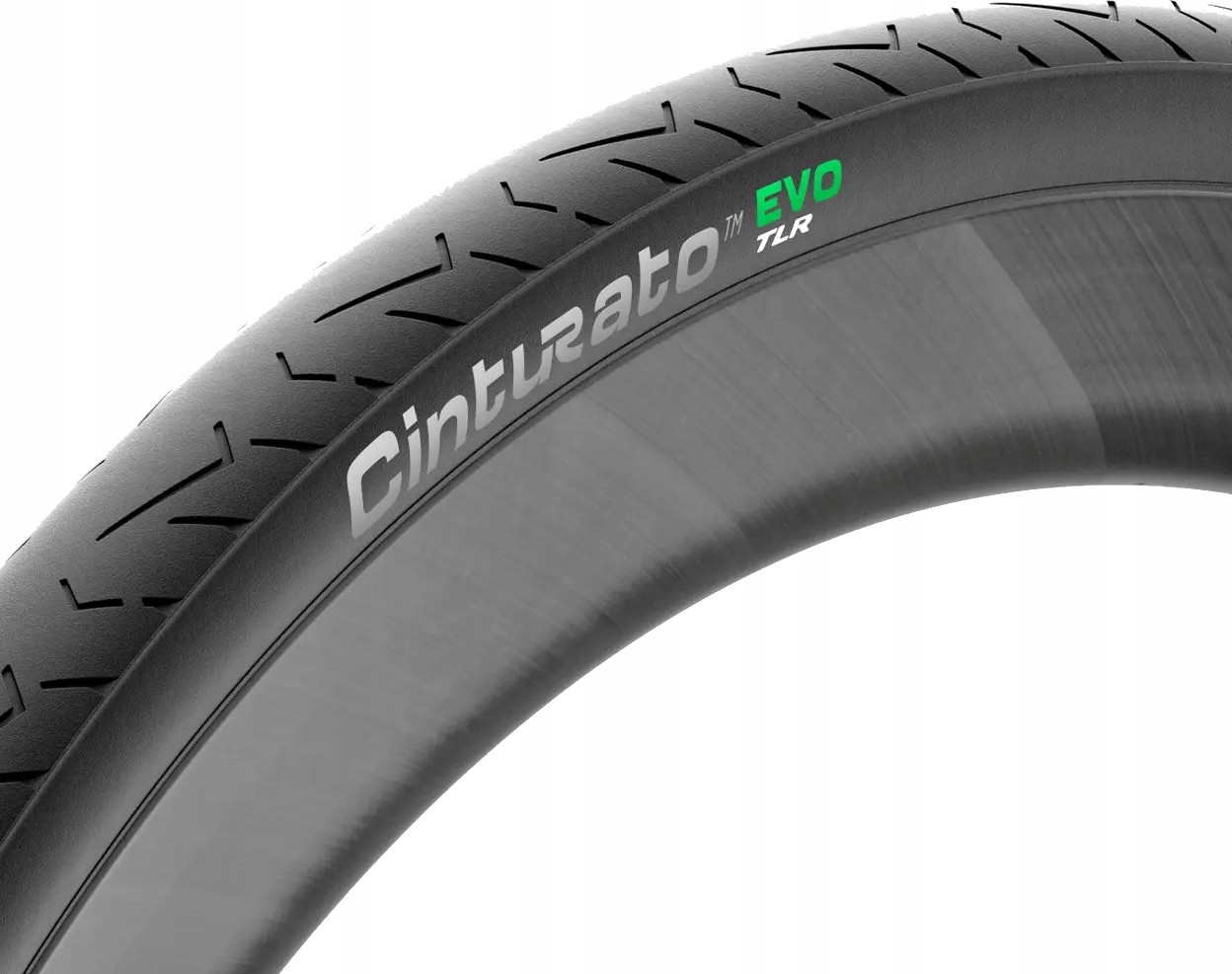 Pirelli Cinturato Evo TLR tyre in black, size 700 x 35, featuring a textured tread pattern and sleek sidewall with "Cinturato" and "EVO TLR" branding.