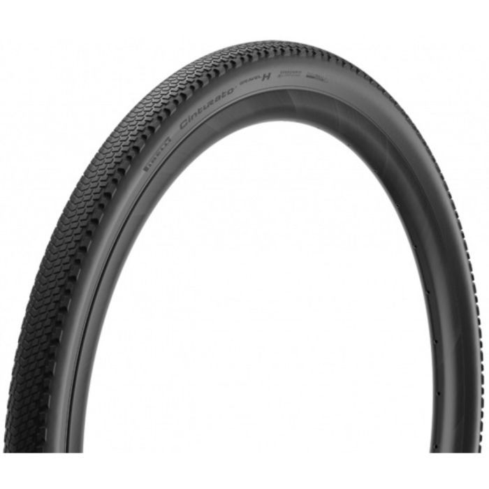Pirelli Cinturato Gravel H Performance Line tyre in black, measuring 650 x 50, features a textured tread pattern for enhanced grip on gravel surfaces.