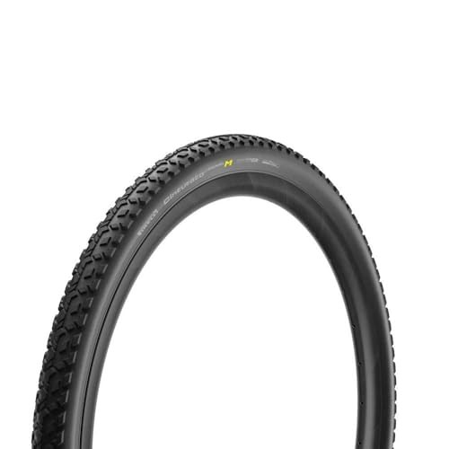 Pirelli Cinturato Gravel M high-performance tyre in black, measuring 700 x 45, features a rugged tread pattern for enhanced traction on gravel surfaces.