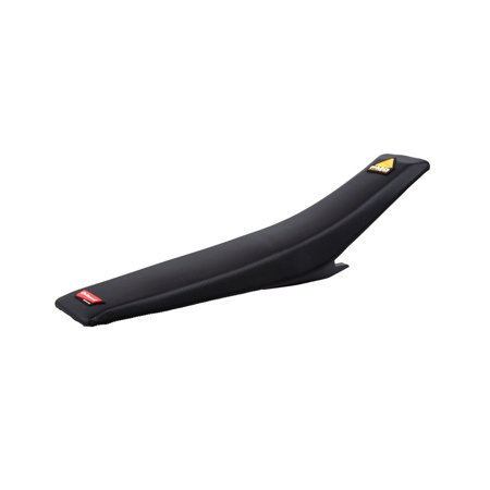 Black PMD seat designed for Kawasaki KXF250 (2013-16) and KXF450 (2012-15), featuring a sleek, streamlined shape and durable material for enhanced performance.