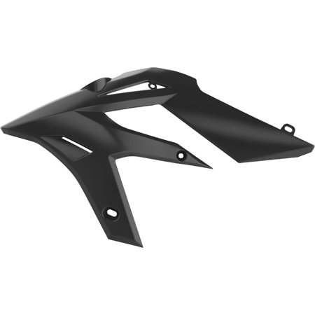 Black plastic radiator scoops designed for Beta X-Trainer models from 2015 to 2022, featuring a sleek aerodynamic shape and multiple mounting points.