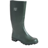 Green Portwest PVC Wellington Boots, UK size 7, with textured sole and reinforced toe.