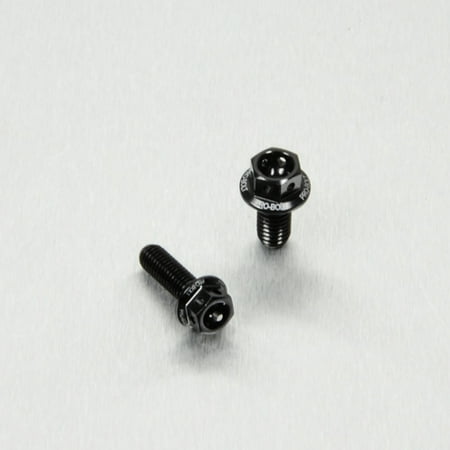 Pro-Bolt Aluminium Front Brake Reservoir Mount Bolt Kit in black, featuring two black anodized bolts with hex heads and engraved branding for secure mounting.