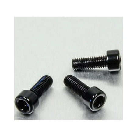 Pro-Bolt Aluminium rear brake master cylinder and reservoir mount bolt kit featuring three black anodized bolts with a glossy finish and rounded heads.