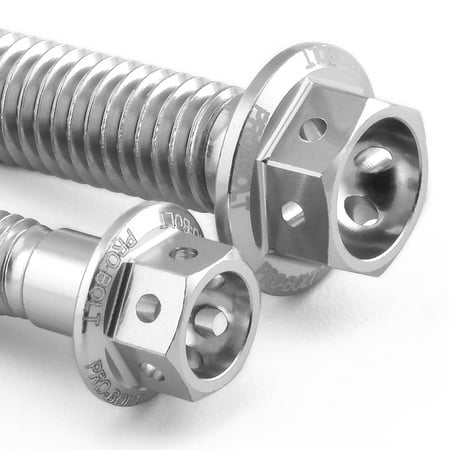 Pro-Bolt Aluminium Rear Brake Reservoir & Master Cylinder Bolt Kit in silver, featuring hexagonal heads and a polished finish for enhanced durability and aesthetics.