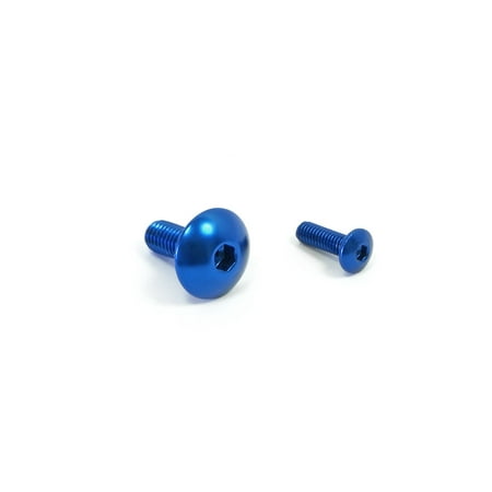 Pro-Bolt Aluminium Rear Brake Reservoir Mount Bolt Kit in vibrant blue, featuring two hex head bolts with a smooth, shiny finish.