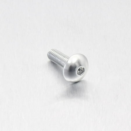 Aluminium rear brake reservoir mount bolt with a shiny silver finish, featuring a rounded head and hexagonal socket for easy installation.