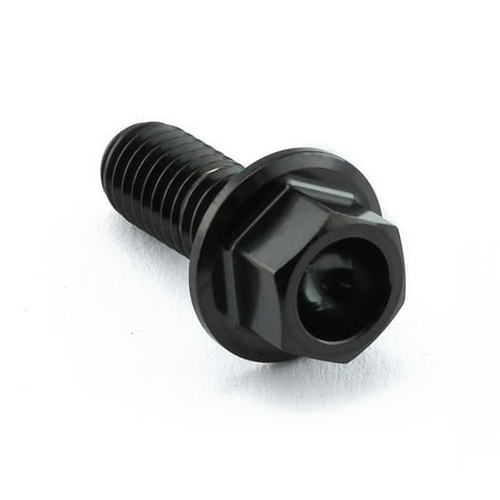 Black stainless steel ABS mount bolt featuring a hexagonal head and threaded shaft, designed for durability and secure fastening.