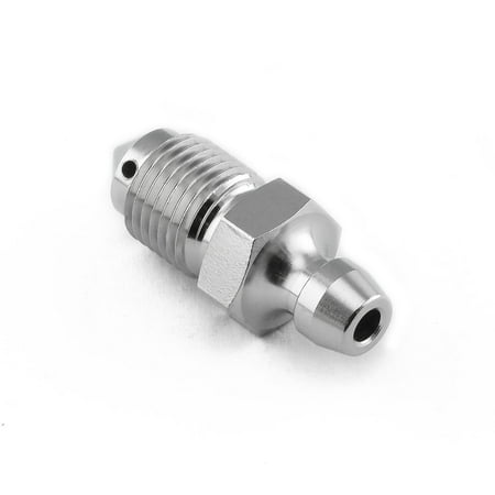Pro-Bolt stainless steel brake bleed nipple in silver, featuring a threaded body, hexagonal base, and a small opening for fluid release.