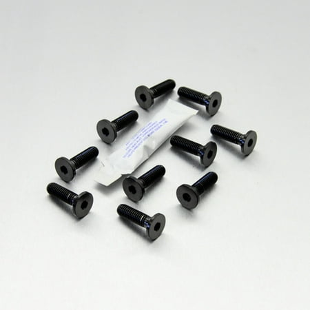 Pro-Bolt Stainless Steel Brake Disc Bolt Kit featuring ten black bolts with a smooth finish and hexagonal heads, accompanied by a small packet.