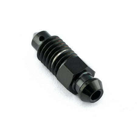 Pro-Bolt stainless steel brake master cylinder bleed nipple in black, featuring a ribbed body and a rounded end, designed for durability and performance.