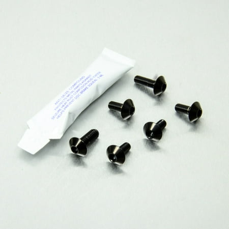 Pro-Bolt stainless steel front and ABS sensor mount bolt kit featuring six black screws and a small packet of adhesive, all set against a light gray background.