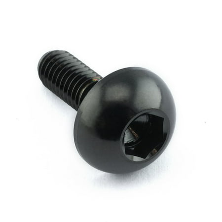 Pro-Bolt stainless steel front brake disc bolt in black, featuring a rounded head and hexagonal socket for easy installation, with a smooth finish and threaded shaft.